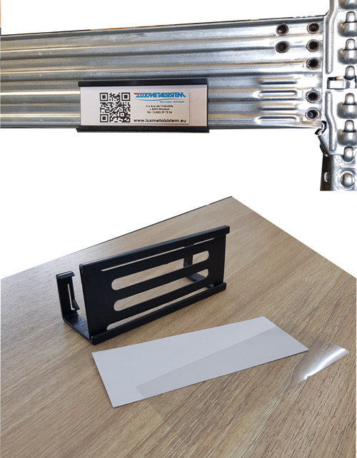 Porte-étiquette PVC - rack palettes