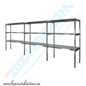 Rayonnage Inox Tablettes - 3 éléments