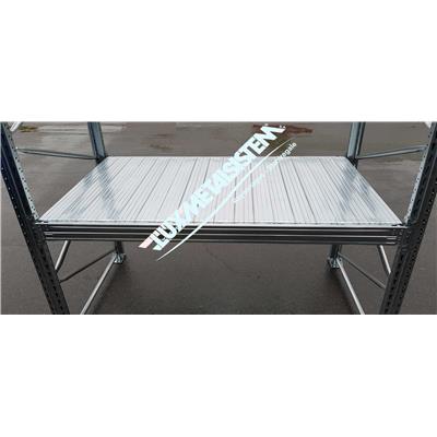 Paire de Lisses avec tablettes en acier - L. 1.80 m