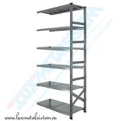 Rayonnage métallique - Elément Suivant 1.20 m - H: 2.50 m - 6 tablettes