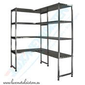 Rayonnage Inox d'angle - Clayettes Inox