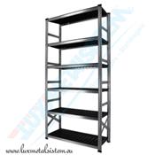 Rayonnage Elément Départ PP Noir 1.35 m - H: 2.50 m - 6 tablettes