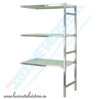 Rayonnage Inox - Elém. Suivant PP Vert