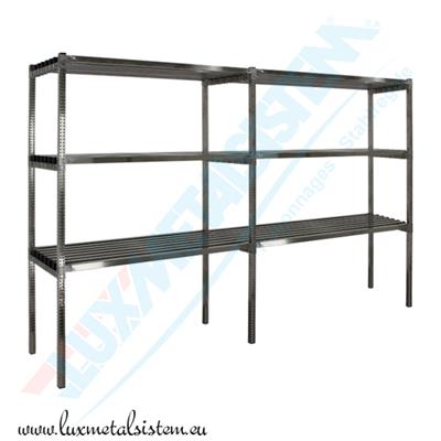 Rayonnage Inox Clayettes - 2 éléments