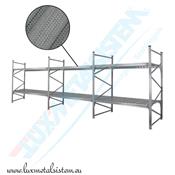 RAYONNAGE Mi-Lourd - Tablettes perforées 50 % - H. 2,00 m - P.90 cm à  1.20 m
