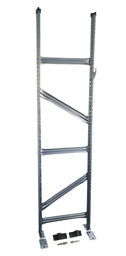 Echelle complète rayonnage avec pieds métalliques SUPER-123 H. 1.97 m - P.32 cm