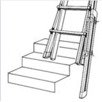 Béquille de rallonge pour échelles télescopiques 4042+8042