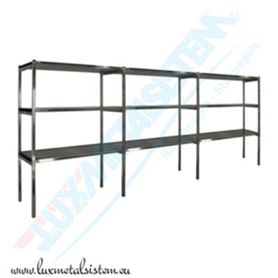 Rayonnage Inox Clayettes - 3 éléments