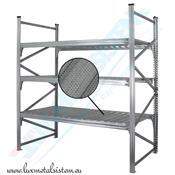 RAYONNAGE Mi-Lourd - Tablettes perforées 50 %