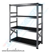 Rayonnage Elément Départ PP Noir 90 cm - H: 1.84 m - 4 tablettes