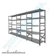 Rayonnage métallique - 3 éléments 1.20 m - H: 1.97 m - 5 tablettes