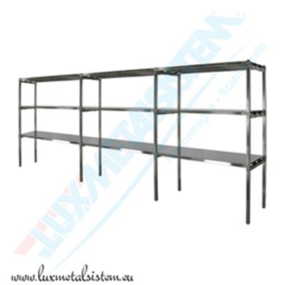 Rayonnage Inox Tablettes - 3 éléments