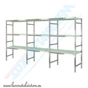 Rayonnage Inox tab. PP Vert - 3 éléments