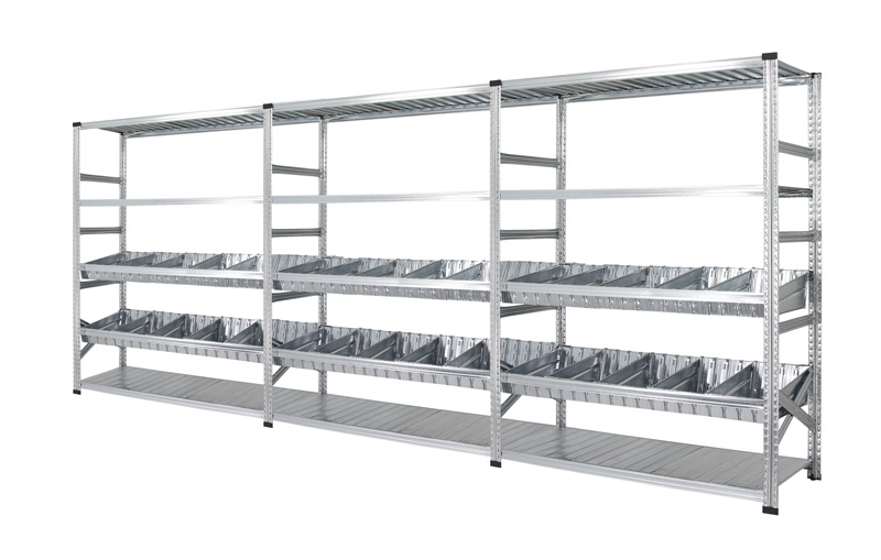 Rayonnage avec Bacs Modulaires - H : 1.97 m