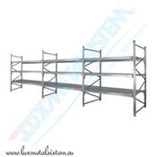 RAYONNAGE Mi-Lourd - Tablettes perforées 50 % - H. 2,00 m - P.90 cm à  1.20 m