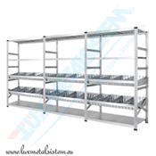 Rayonnage avec Bacs Modulaires - H : 1.97 m