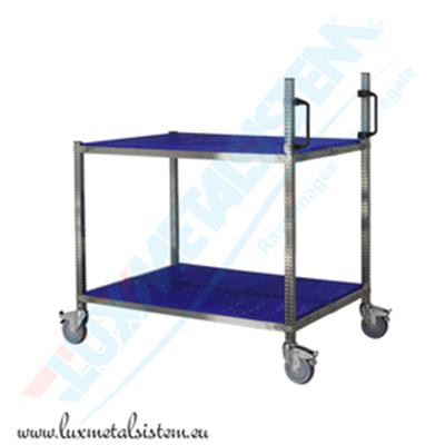 Chariot Multifonction Large Acier - Tab. bleu P.92 cm