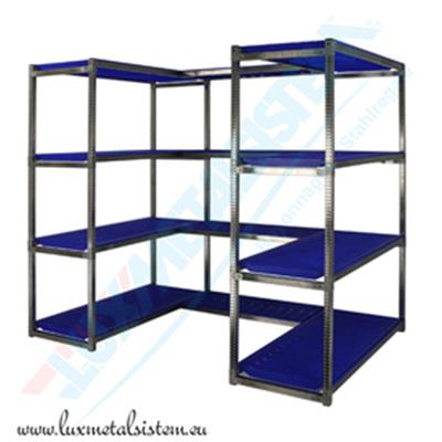 Rayonnage Inox "U" PP Bleu