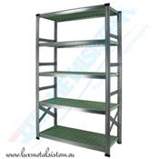 Rayonnage Elément Départ PP Vert 90 cm - H: 1.97 m - 5 tablettes