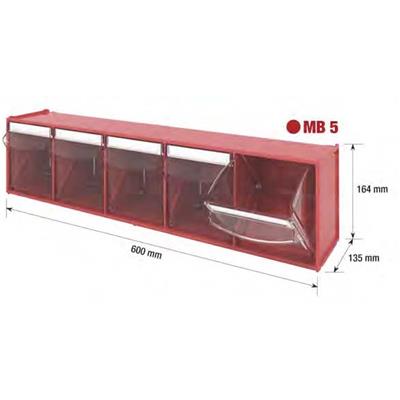 MB5 BLOC A TIROIRS MODULAIRE ROUGE