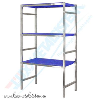Rayonnage Inox - Elém. Départ PP Bleu