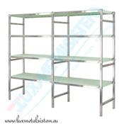 Rayonnage Inox tab. PP Vert - 2 éléments