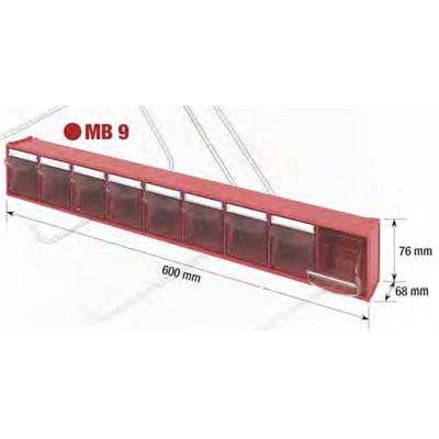 MB9 BLOC A TIROIRS MODULAIRE ROUGE