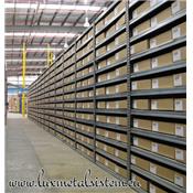 Rayonnage métallique - 3 éléments 1.05 m - H: 2.50 m - 6 tablettes