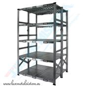 Rayonnage Double acier - Elément Départ 1.20 m - H: 1.97 m - 5 tablettes