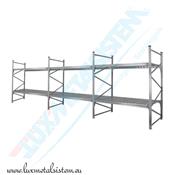 RAYONNAGE Mi-Lourd - Tablettes perforées 50 % - H. 2,00 m - P.90 cm à  1.20 m