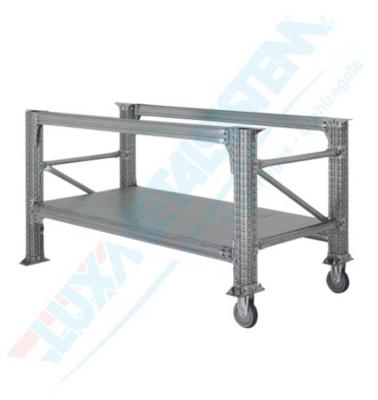 Table de travail semi-roulante pieds acier