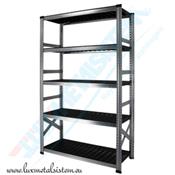 Rayonnage Elément Départ PP Noir 1.05 m - H: 1.97 m - 5 tablettes
