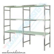 Rayonnage Inox tab. PP Vert - 2 éléments