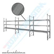 RAYONNAGE Mi-Lourd - Tablettes perforées 50 % - H. 2,50 m - P. 45 à 85 cm