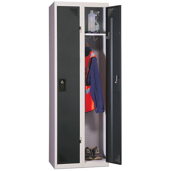 Garderobenschrank 2 Abteile zusammengebaut